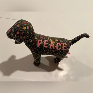 Vintage Pink Victoria’s Secret Peace Stuffed Floral Dog